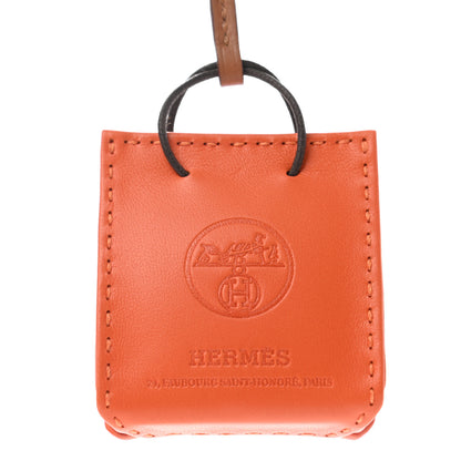 Hermes Milo Lambskin Swift Shopping Bag Charm Feu Gold 3 of 3