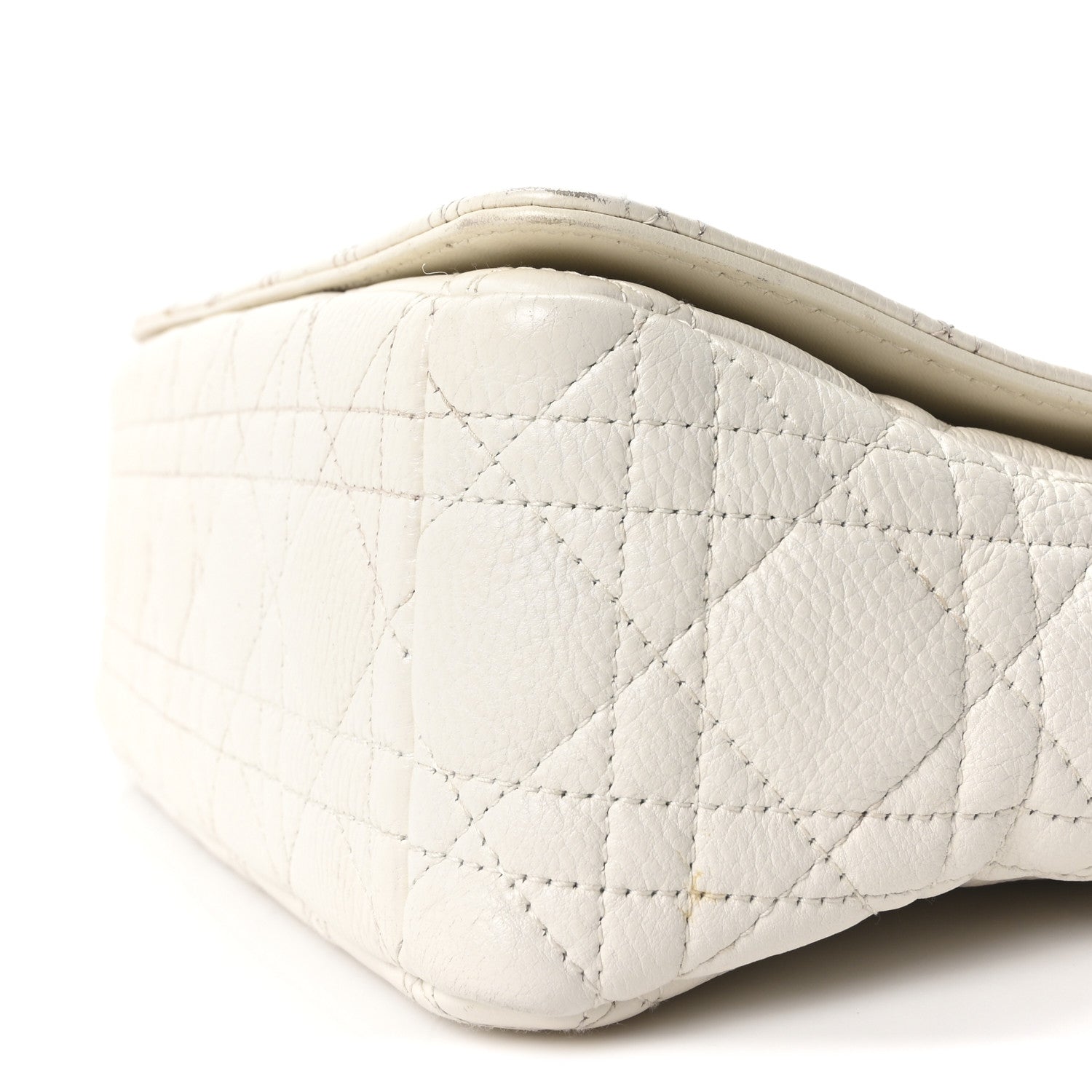 Christian Dior Supple Calfskin Cannage Medium Caro Bag Ivory 10 of 10