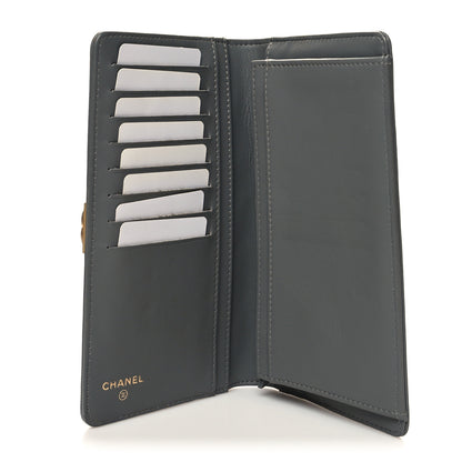 Chanel Lambskin Quilted Boy Yen Wallet Grey 5 of 12