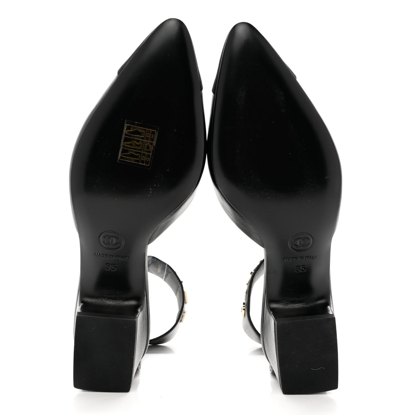 Lambskin Grosgrain Cap Toe Logo Ankle Strap Pumps 35 Black