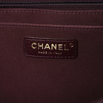 Chanel Grained Calfskin Quilted XXL Travel Flap Bag Burgundy 6 of 10