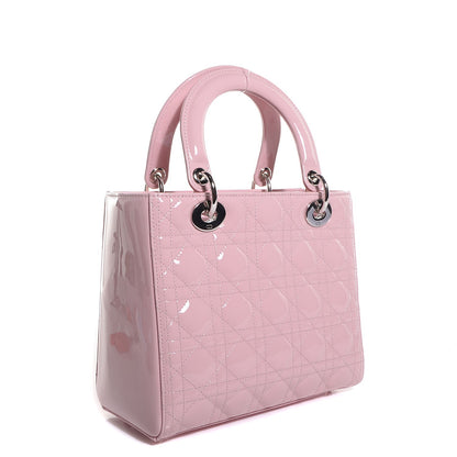 Christian Dior Lambskin Cannage Medium Lady Dior Rose Clair 3 of 9