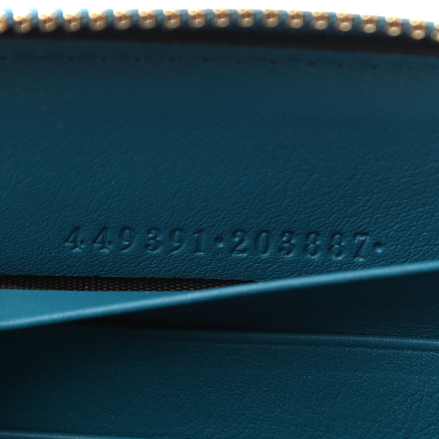 Microguccissima Zip Around Wallet Deep Cobalt