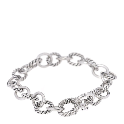 David Yurman Sterling Silver 10mm Medium Oval Link Bracelet 3 of 4