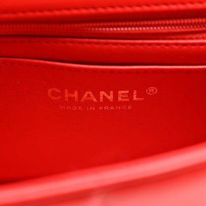 Chanel Lambskin Resin Crystal Square Quilted Monacoco Mini Flap Red 5 of 9
