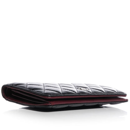 Chanel Lambskin Quilted Yen Wallet Black 4 of 8