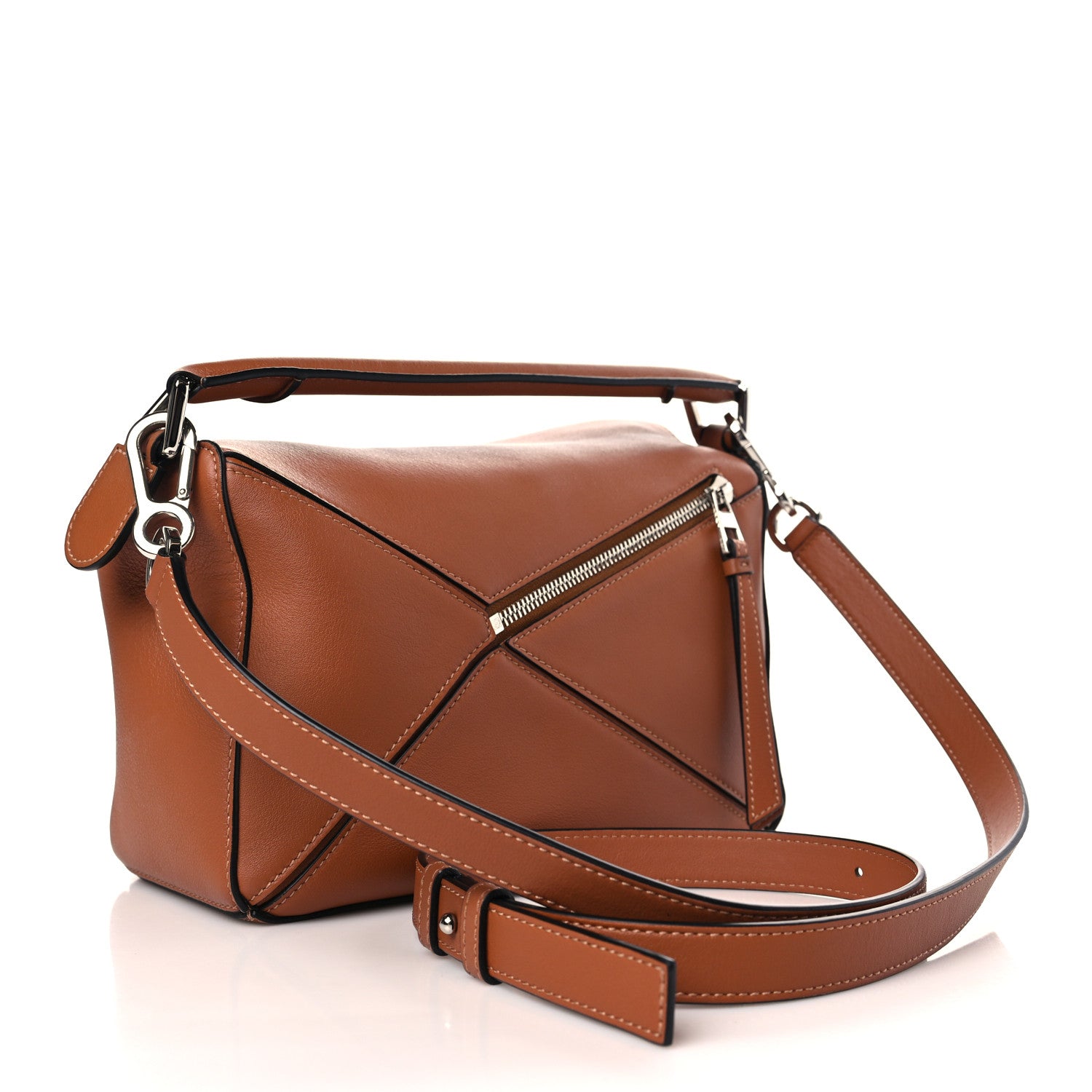 Loewe Calfskin Small Puzzle Bag Tan 3 of 8