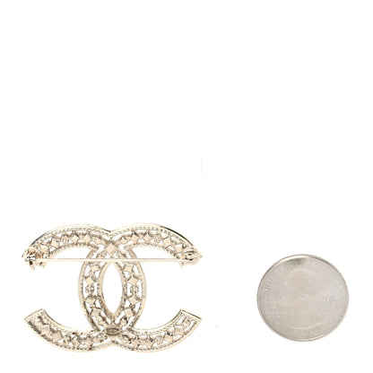 Chanel Metal CC Brooch Light Gold 2 of 3