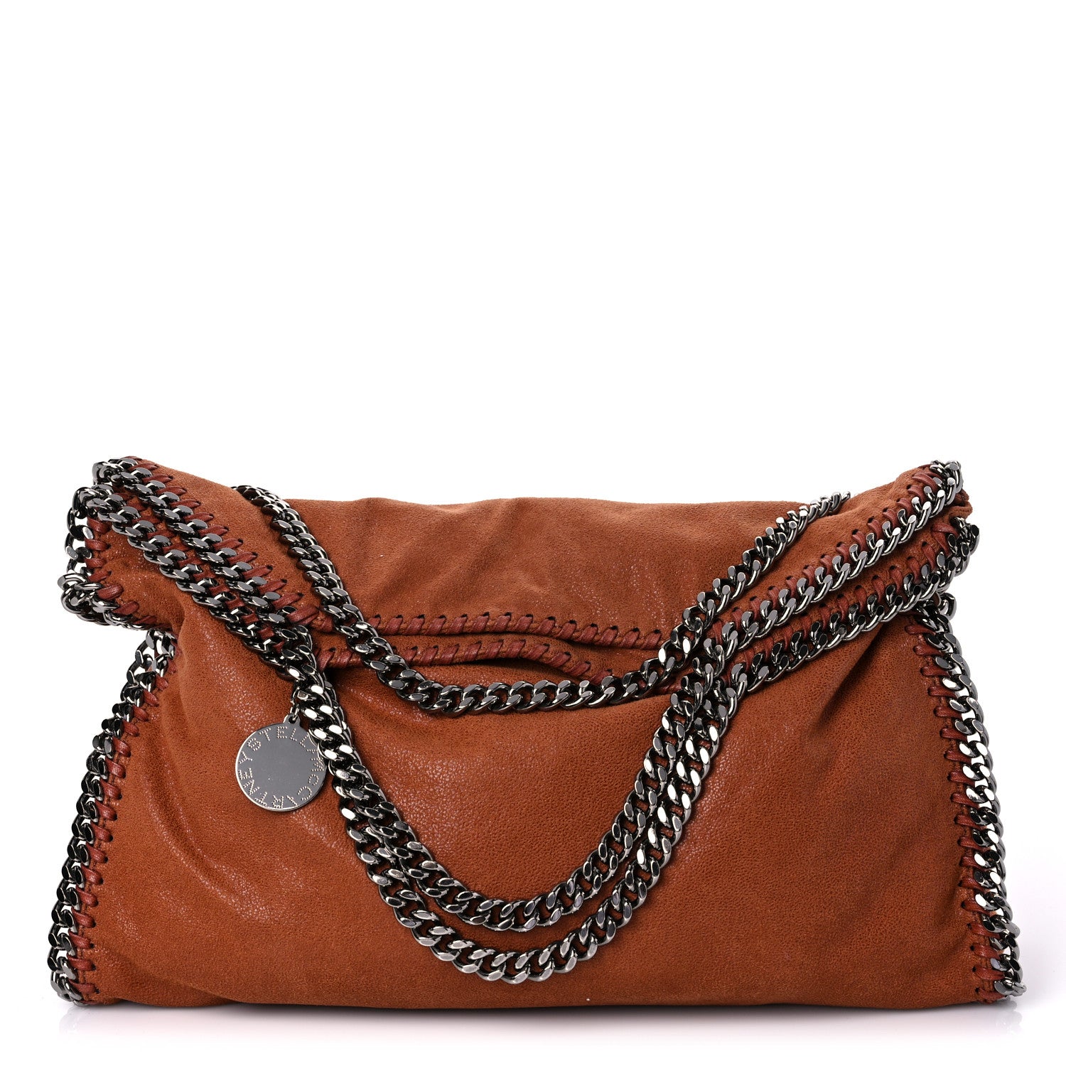 Stella McCartney Shaggy Deer Falabella Fold Over Tote Orange 1 of 8