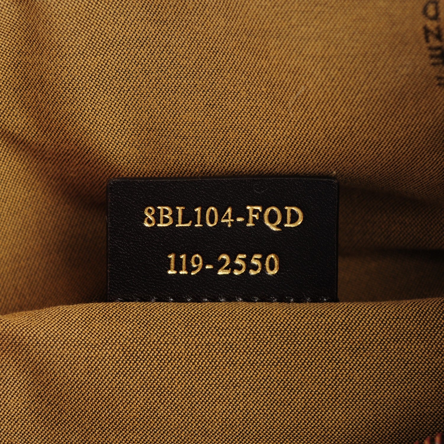 Fendi Zucca Vitello Medium Chef Boston Tobacco Oro Moro 7 of 8