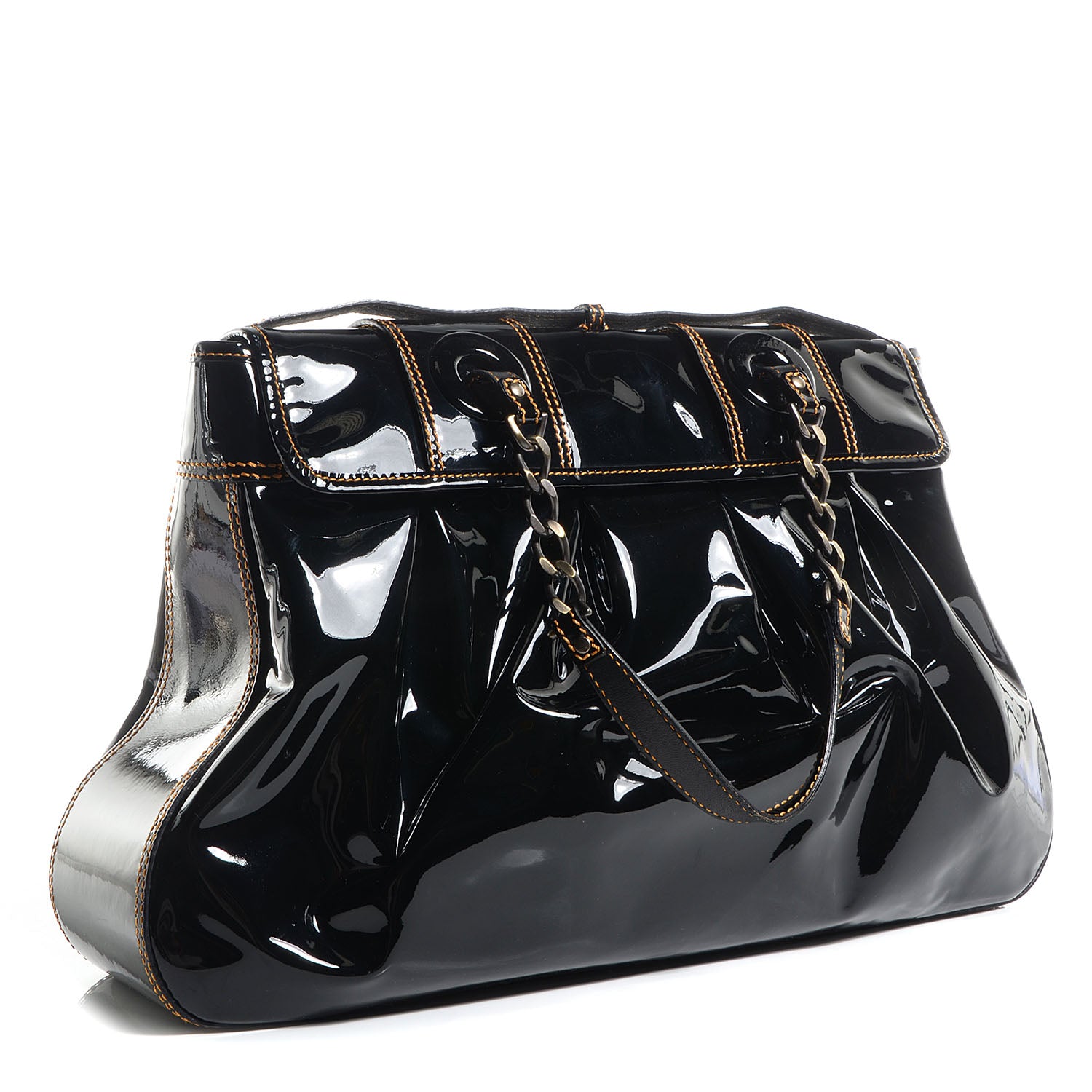 Fendi Patent Large B Bag Black 3 of 9