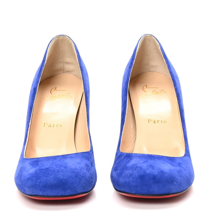Christian Louboutin Veau Velours Cadrilla 70 Pumps 37 Atlantic 3 of 8