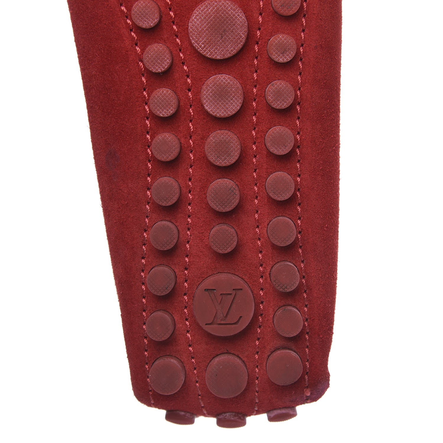 Louis Vuitton Suede Womens Travel Moccasin Loafers 39 Rouge 7 of 8