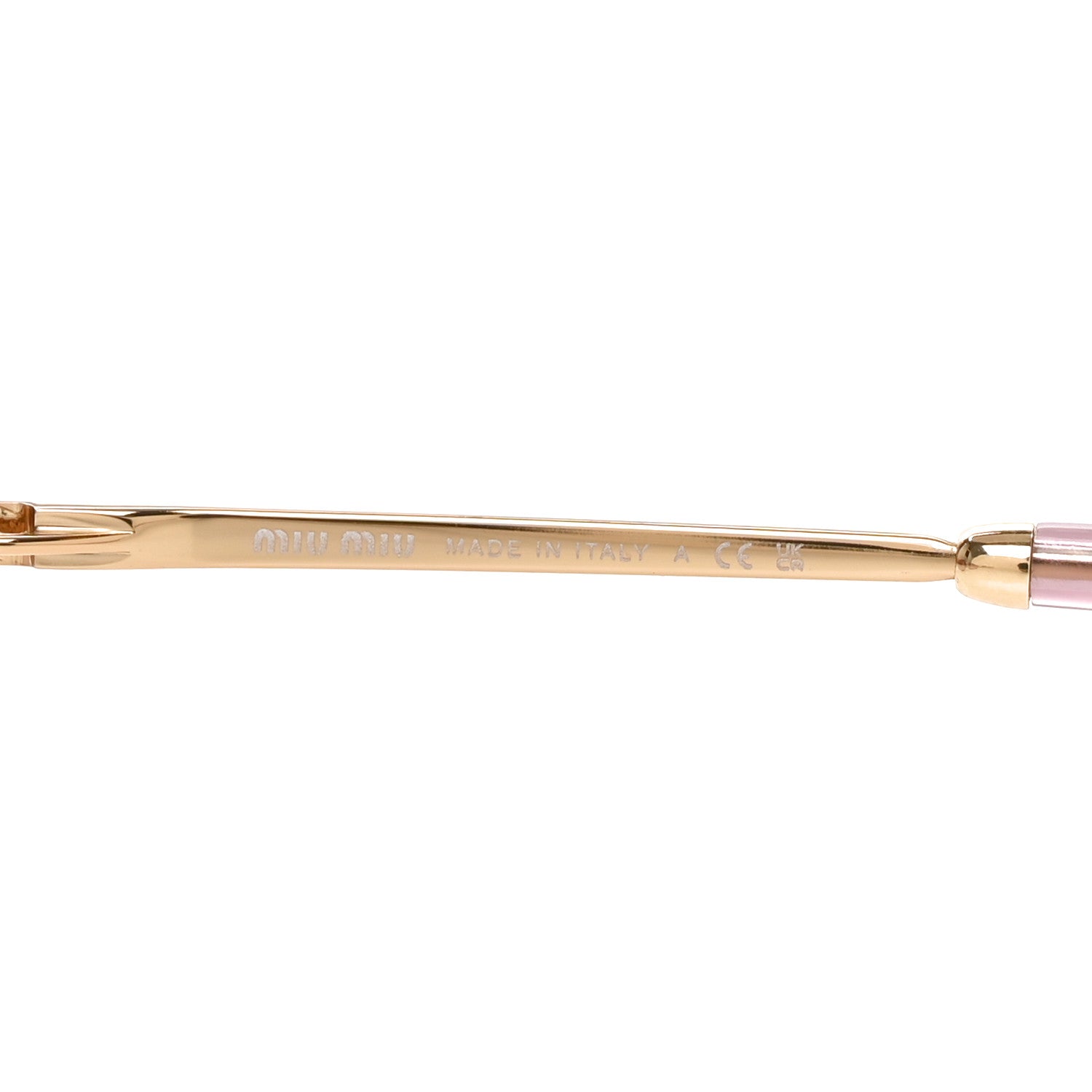 Miu Miu Metal Oval Sunglasses SMU52Y Gold 5 of 7
