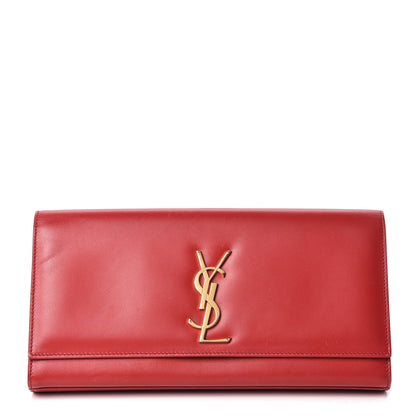 Saint Laurent Calfskin Cassandre Clutch Rouge Orient 1 of 15