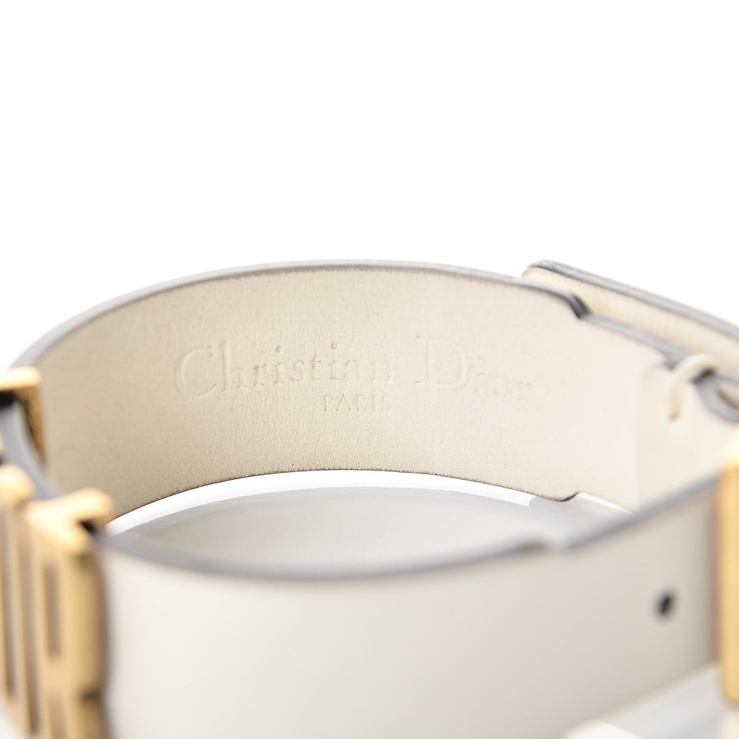 Calfskin Logo Bracelet White
