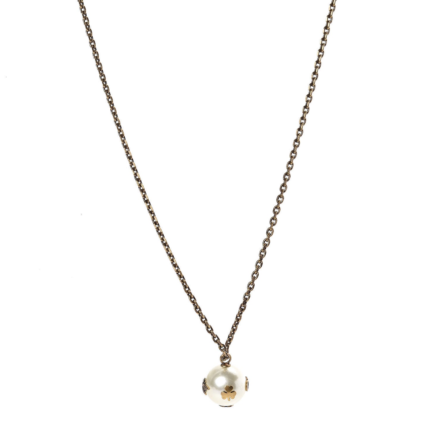Pearl Mise En Dior Necklace Gold