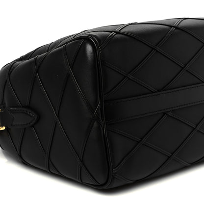Louis Vuitton Lambskin Malletage Speedy Bandouliere 25 Black 10 of 11