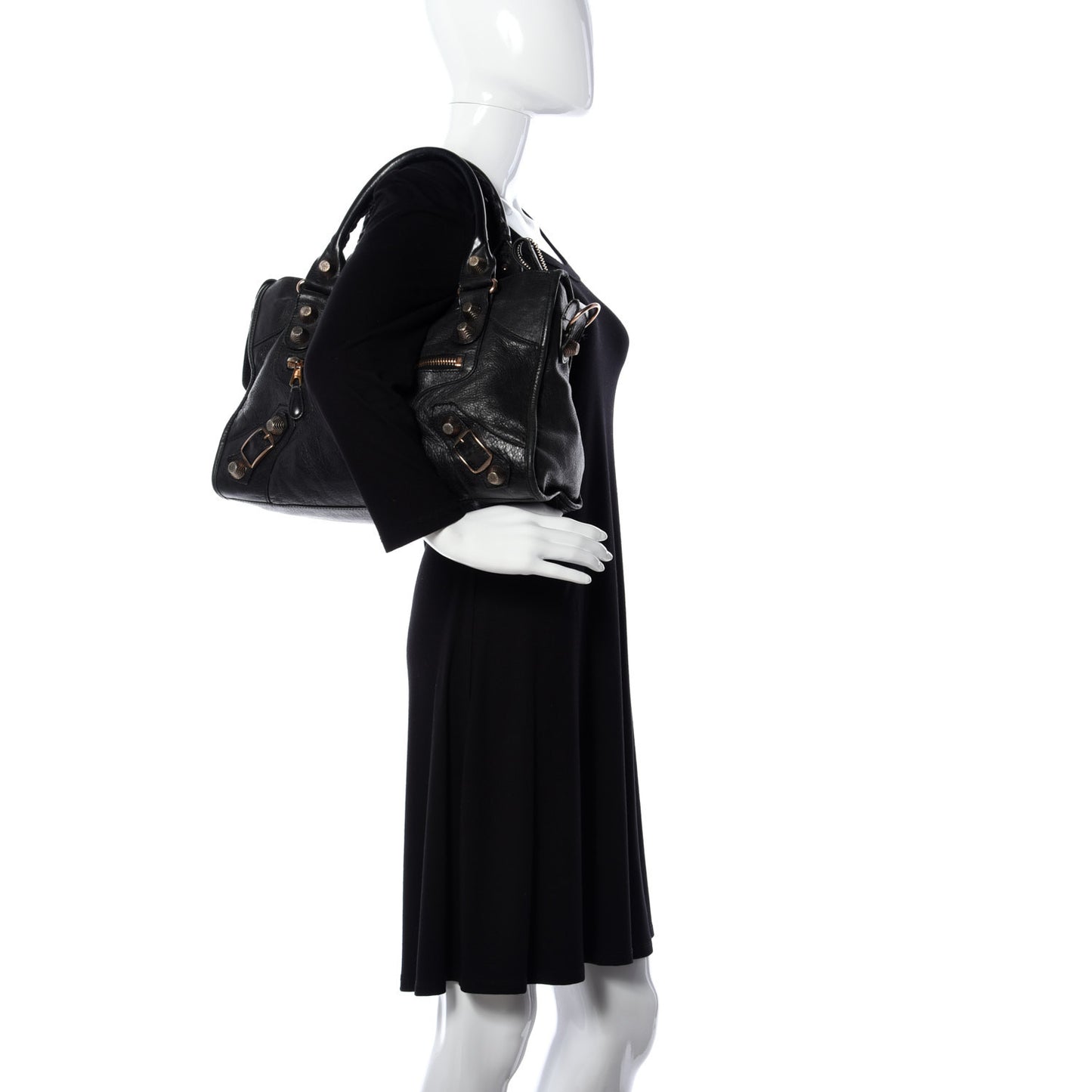 Agneau Giant 21 Rose Gold Hardware City Black