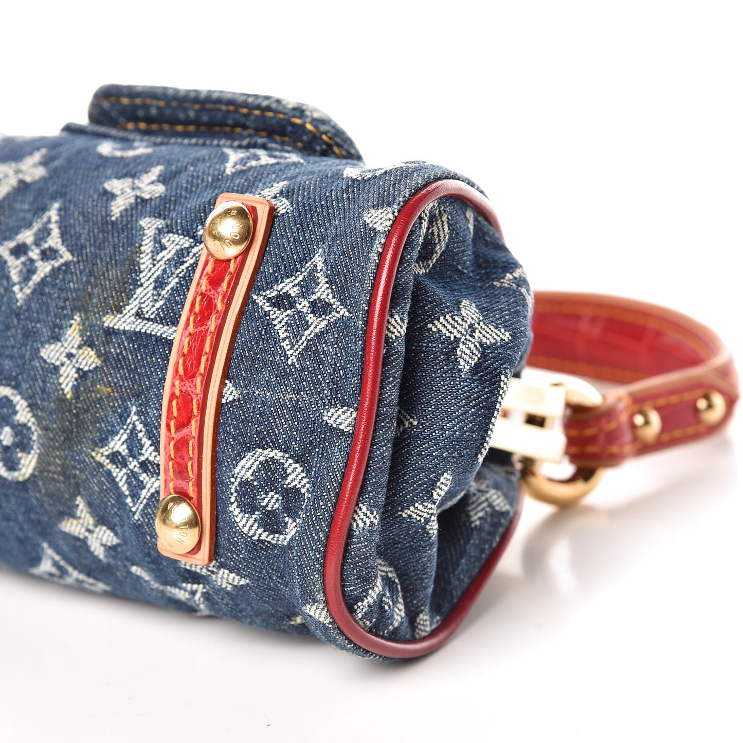 Denim Alligator Sac Fermoir PM