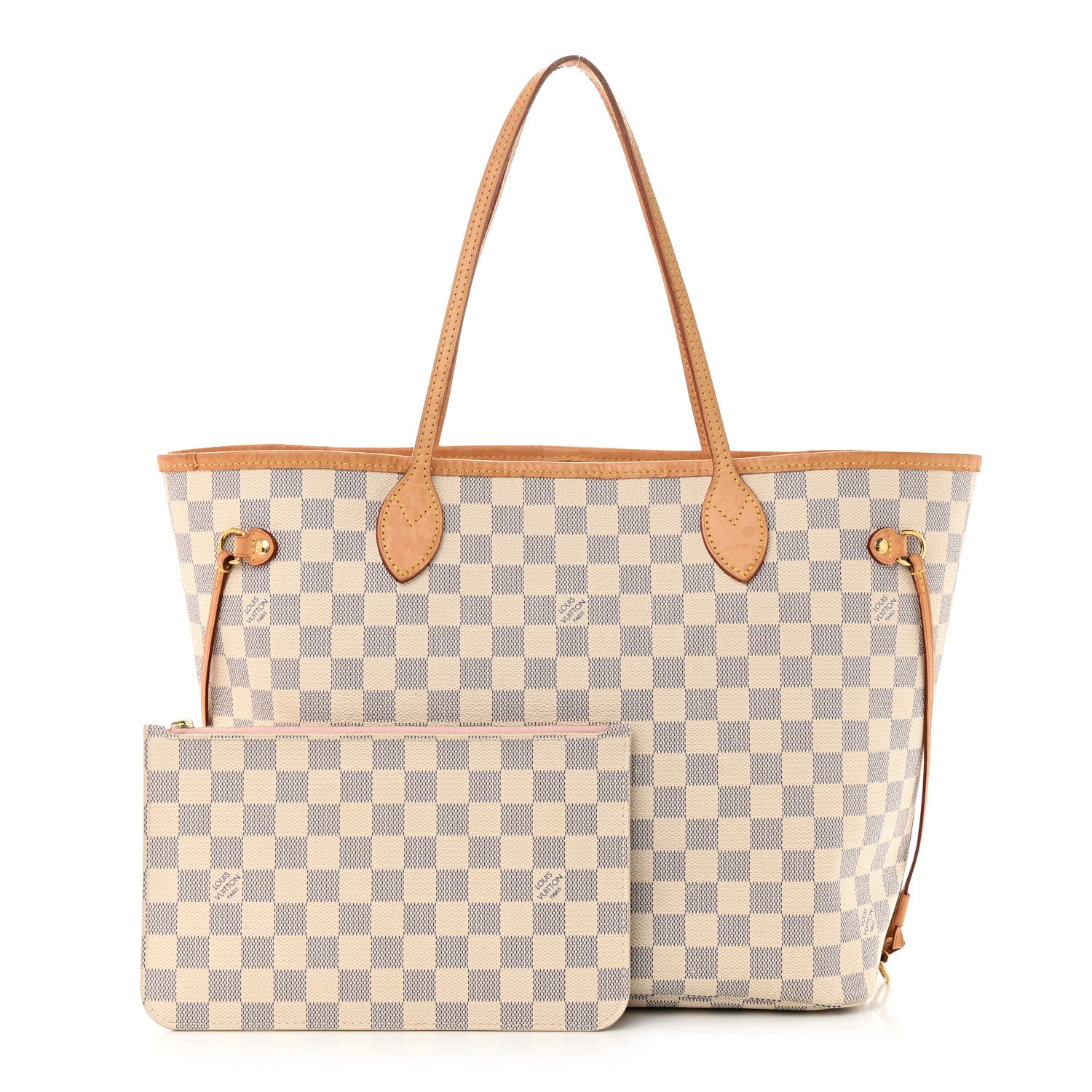 Louis Vuitton Damier Azur Neo Neverfull MM Rose Ballerine 3 of 15