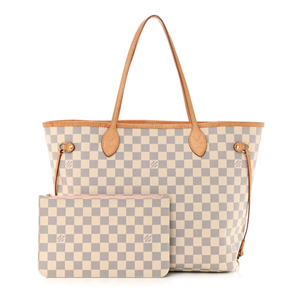 Louis Vuitton Damier Azur Neo Neverfull MM Rose Ballerine 3 of 15