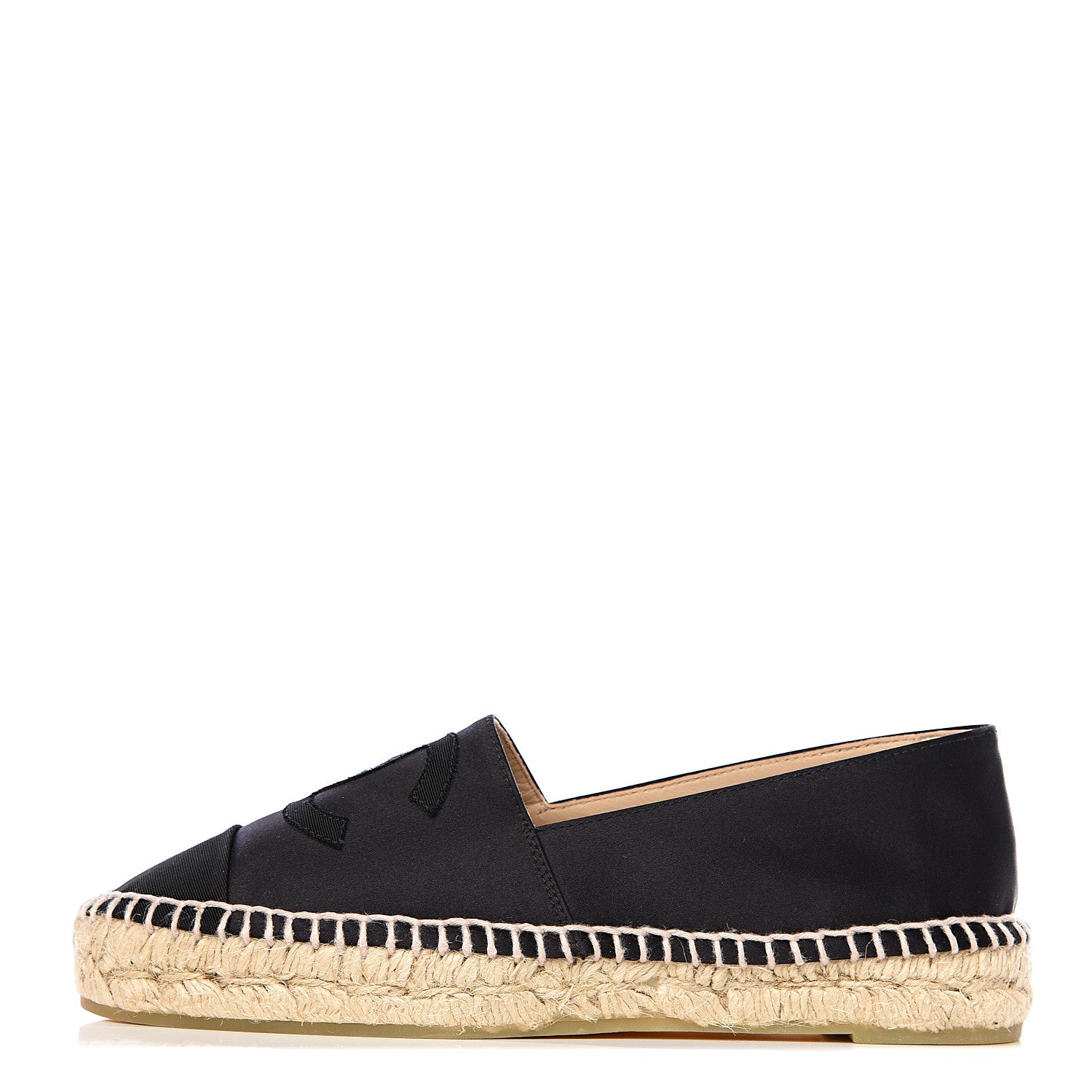 Chanel Satin Grosgrain CC Espadrilles 37 Black 1 of 11