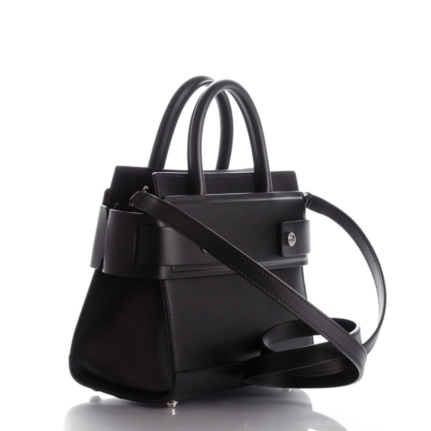Givenchy Smooth Calfskin Mini Horizon Satchel Black 3 of 6