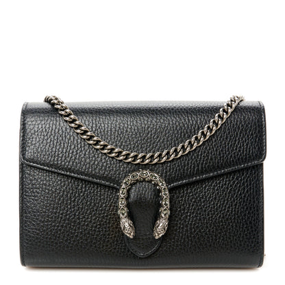 Gucci Calfskin Mini Dionysus Chain Wallet Black 1 of 10