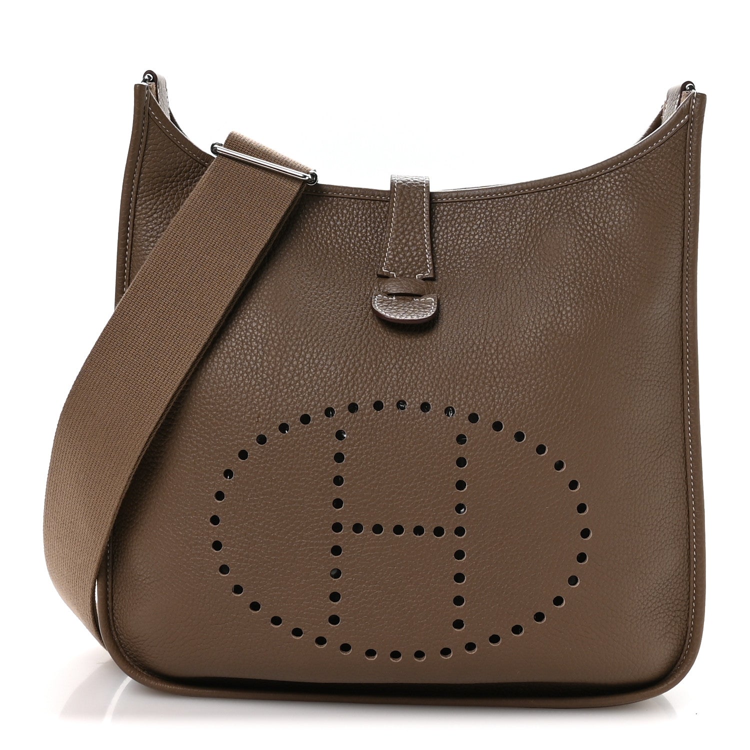 Hermes Taurillon Clemence Evelyne III GM Etoupe 1 of 10