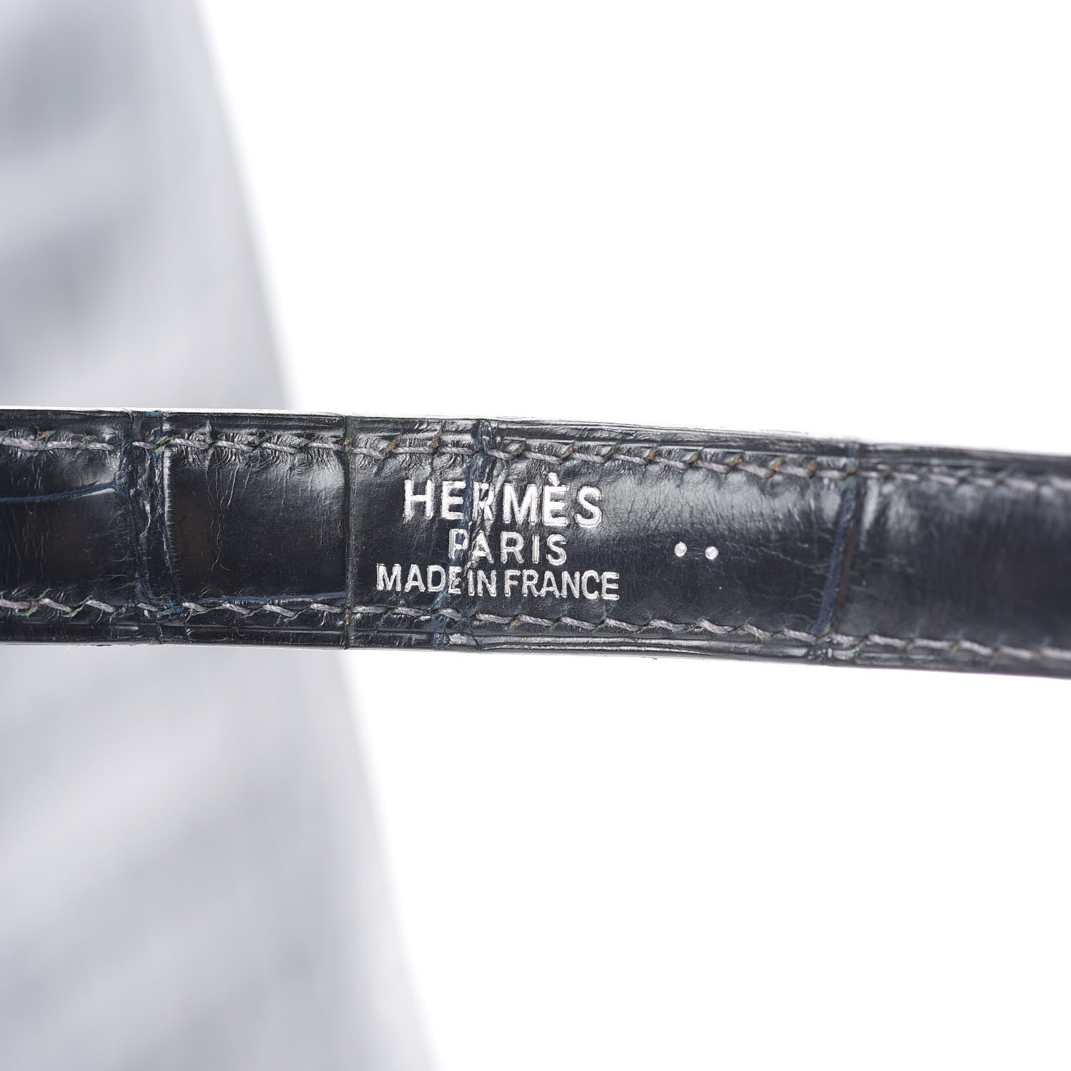 Hermes Shiny Niloticus Crocodile Kelly Sellier 28 Bleu Marine 22 of 42