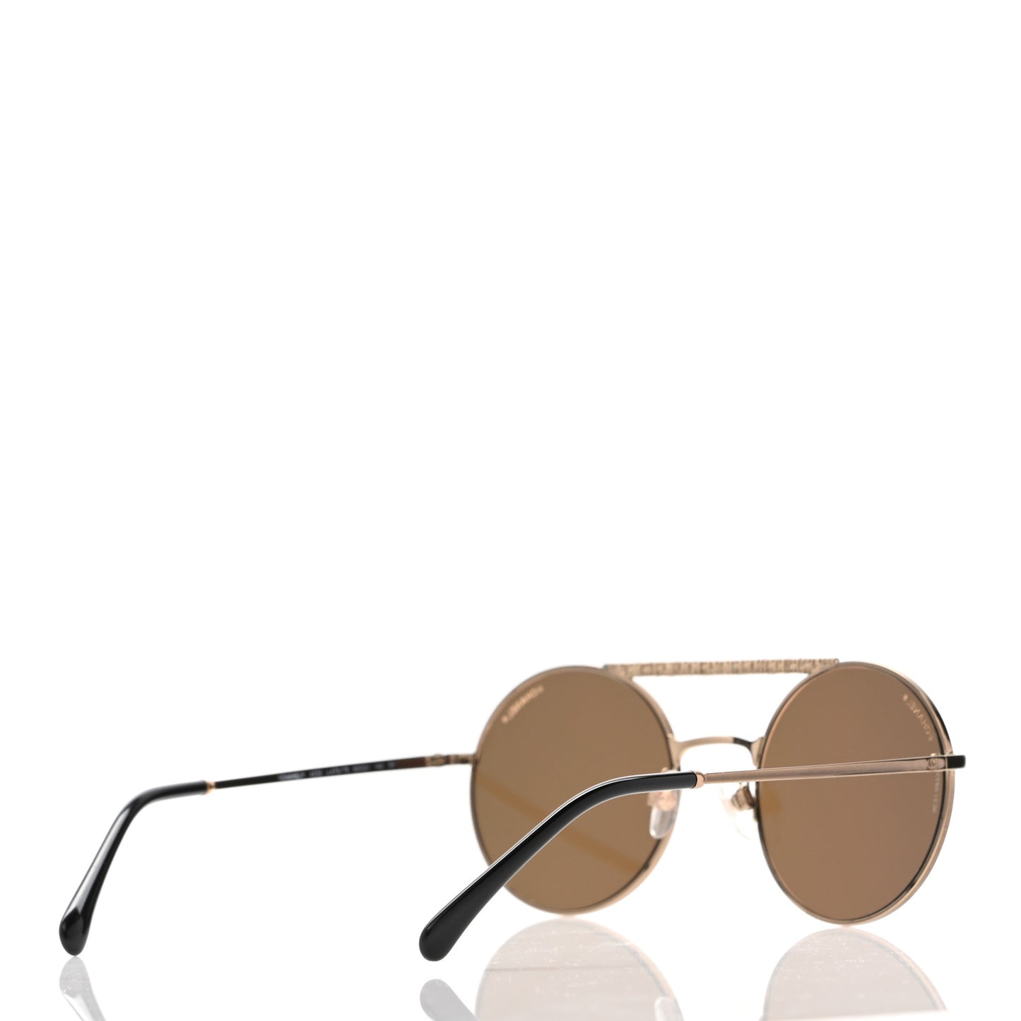 Metal Winter Round Sunglasses 4232 Gold