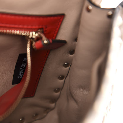 Valentino Garavani Lambskin Medium Rockstud Spike Shoulder Bag Poudre 7 of 11