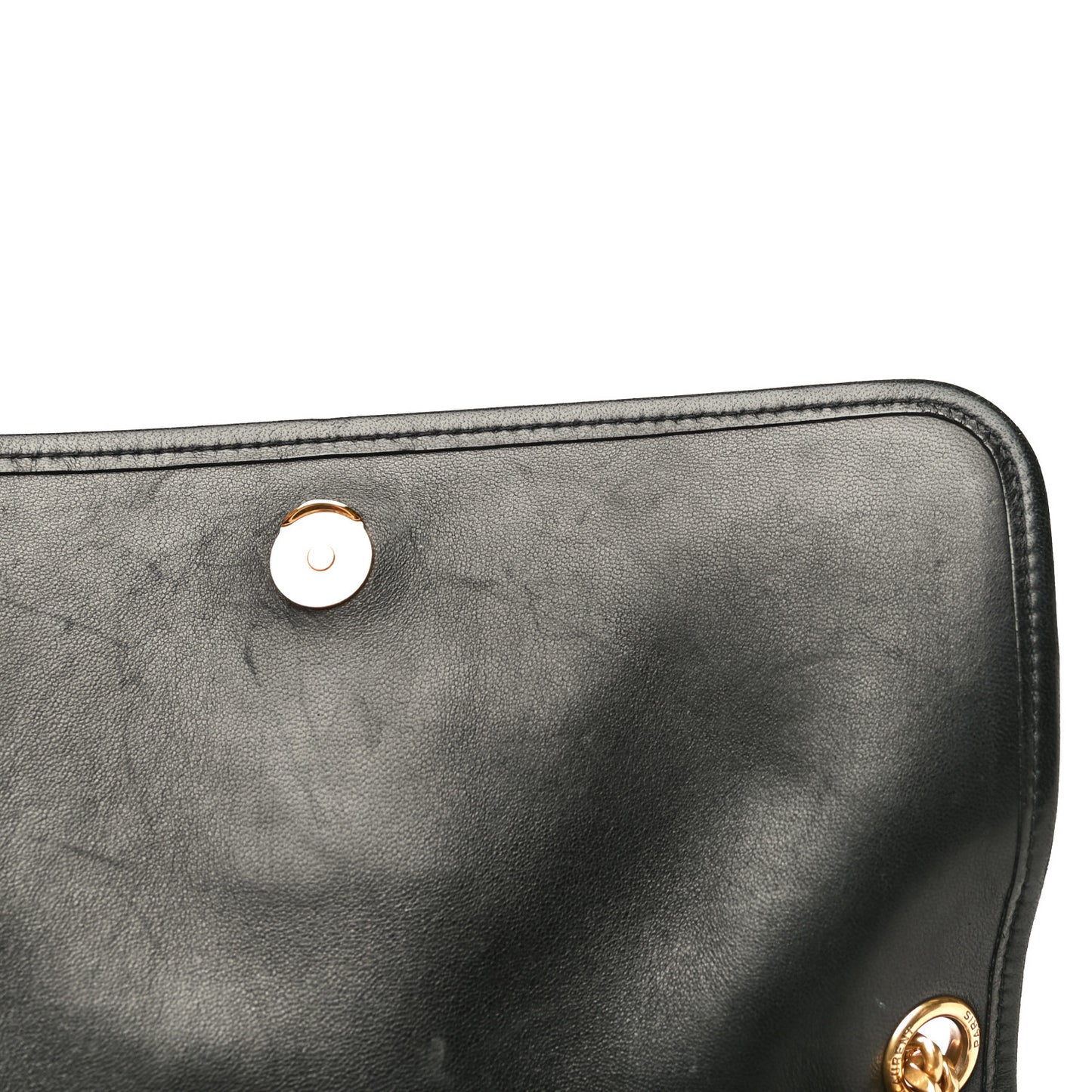 Lambskin Matelasse Monogram Medium Niki Chain Satchel Black