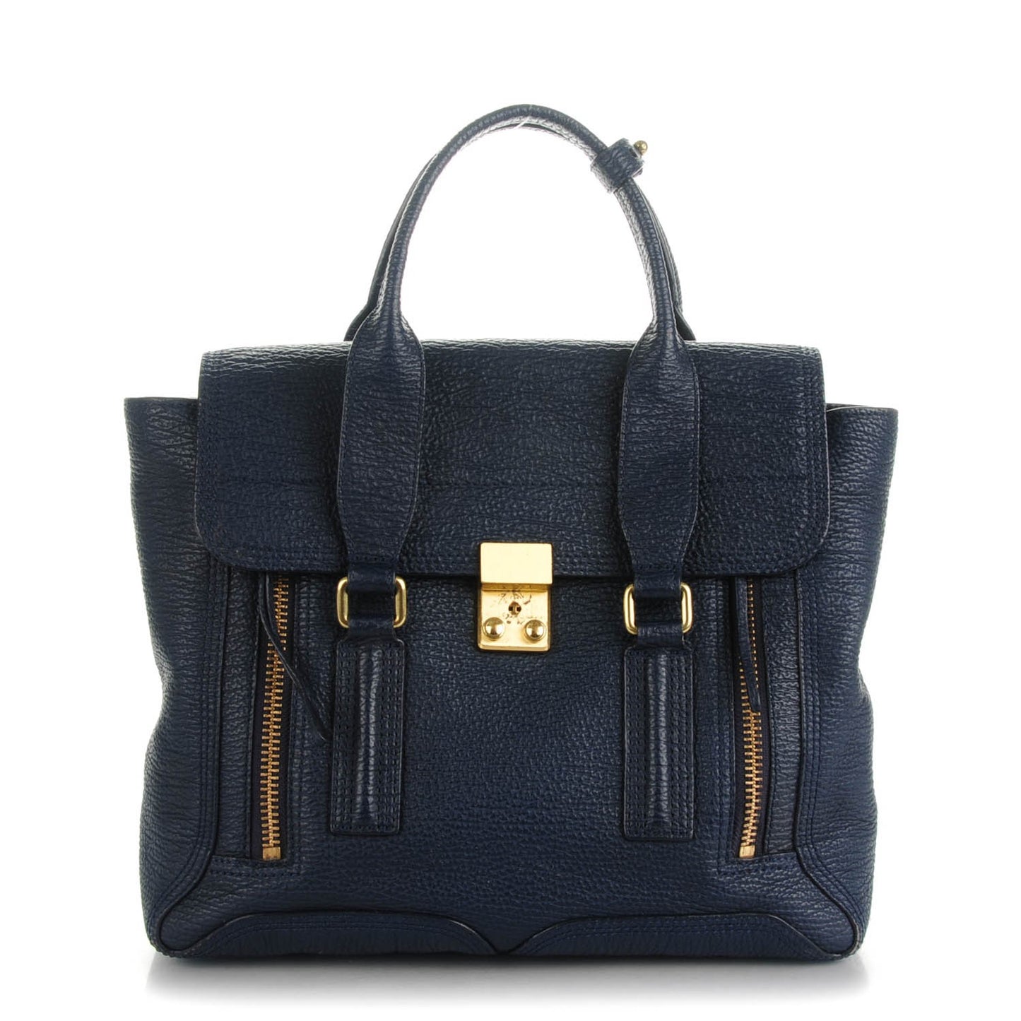 3.1 Textured Calfskin Medium Pashli Satchel Ink