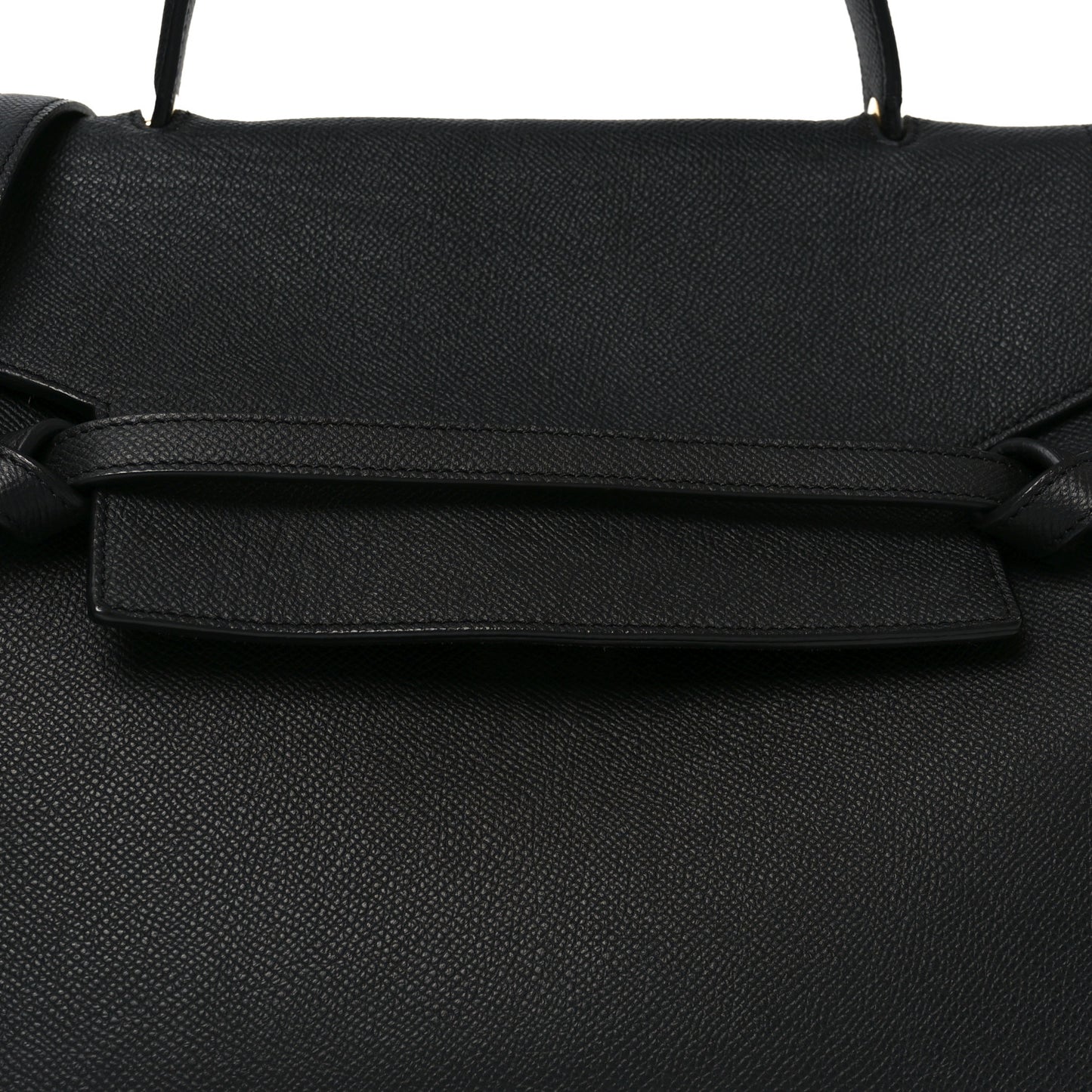 Grained Calfskin Mini Belt Bag Black