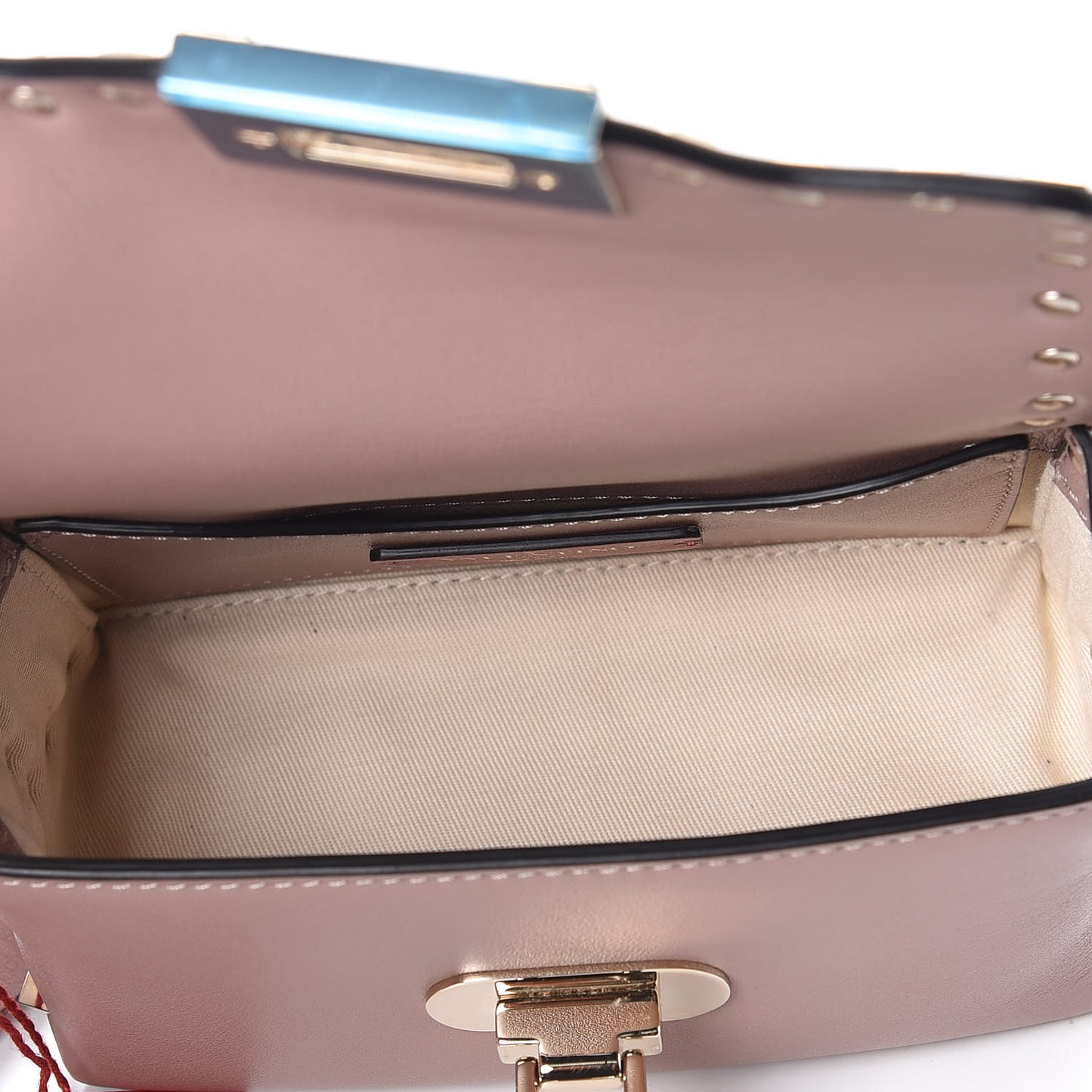 Vitello Mini Rockstud Crossbody Bag Poudre