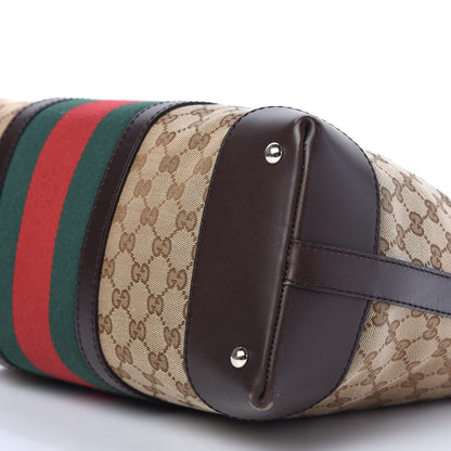 Gucci GG Canvas Vintage Web Large Tote Brown 7 of 11