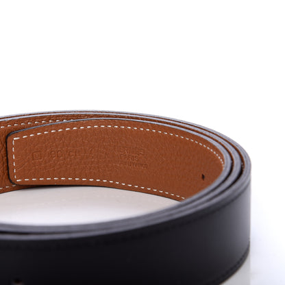 Hermes Box Togo 32mm Belt Strap 90 Black Gold 4 of 4