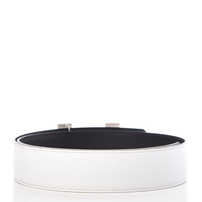 Hermes Chamonix Epsom 42mm Constance 2 Belt 90 Black White 3 of 8