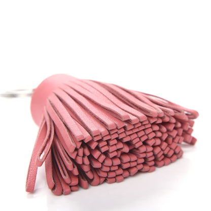 Hermes Lambskin Carmen Tassel Key Holder Rose Azalee 3 of 4