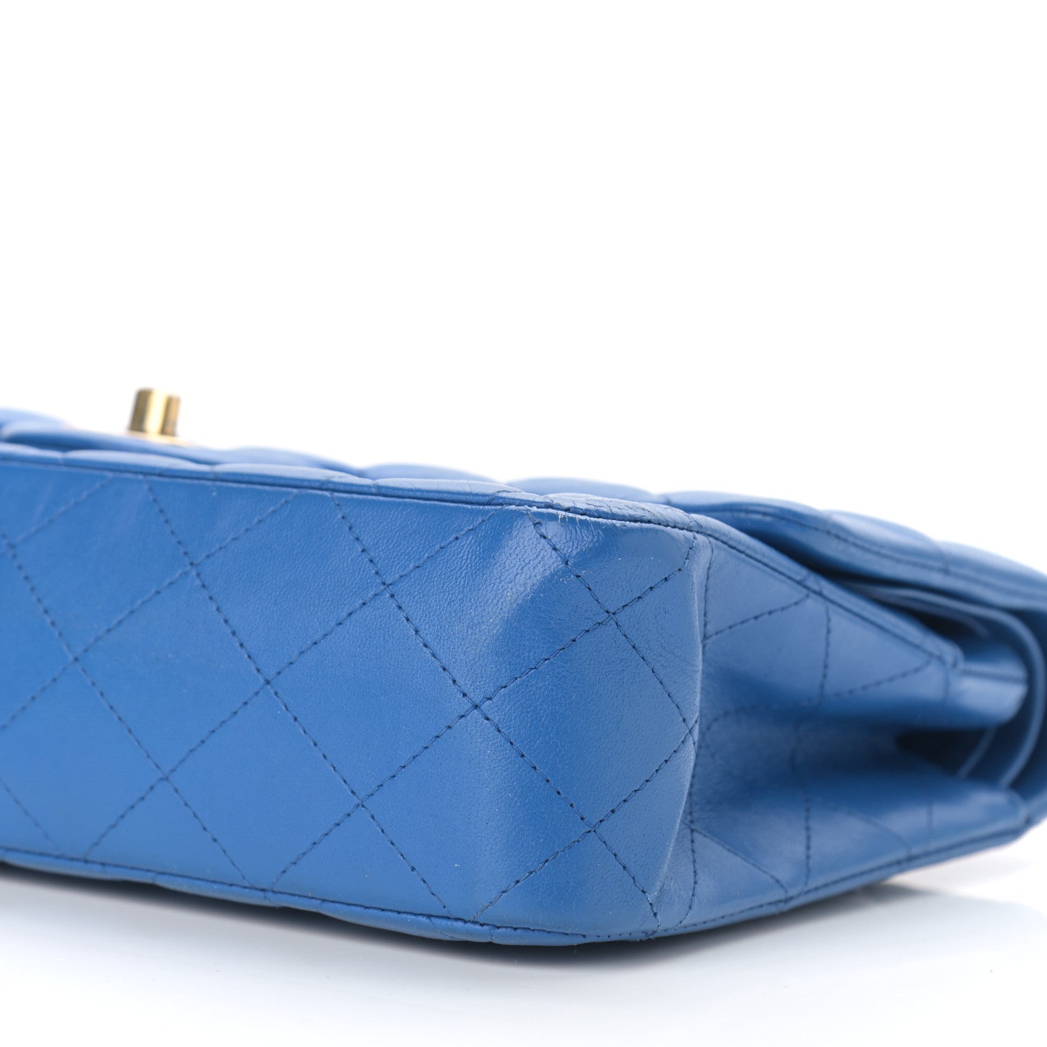 Chanel Lambskin Quilted Medium Double Flap Blue 10 of 13