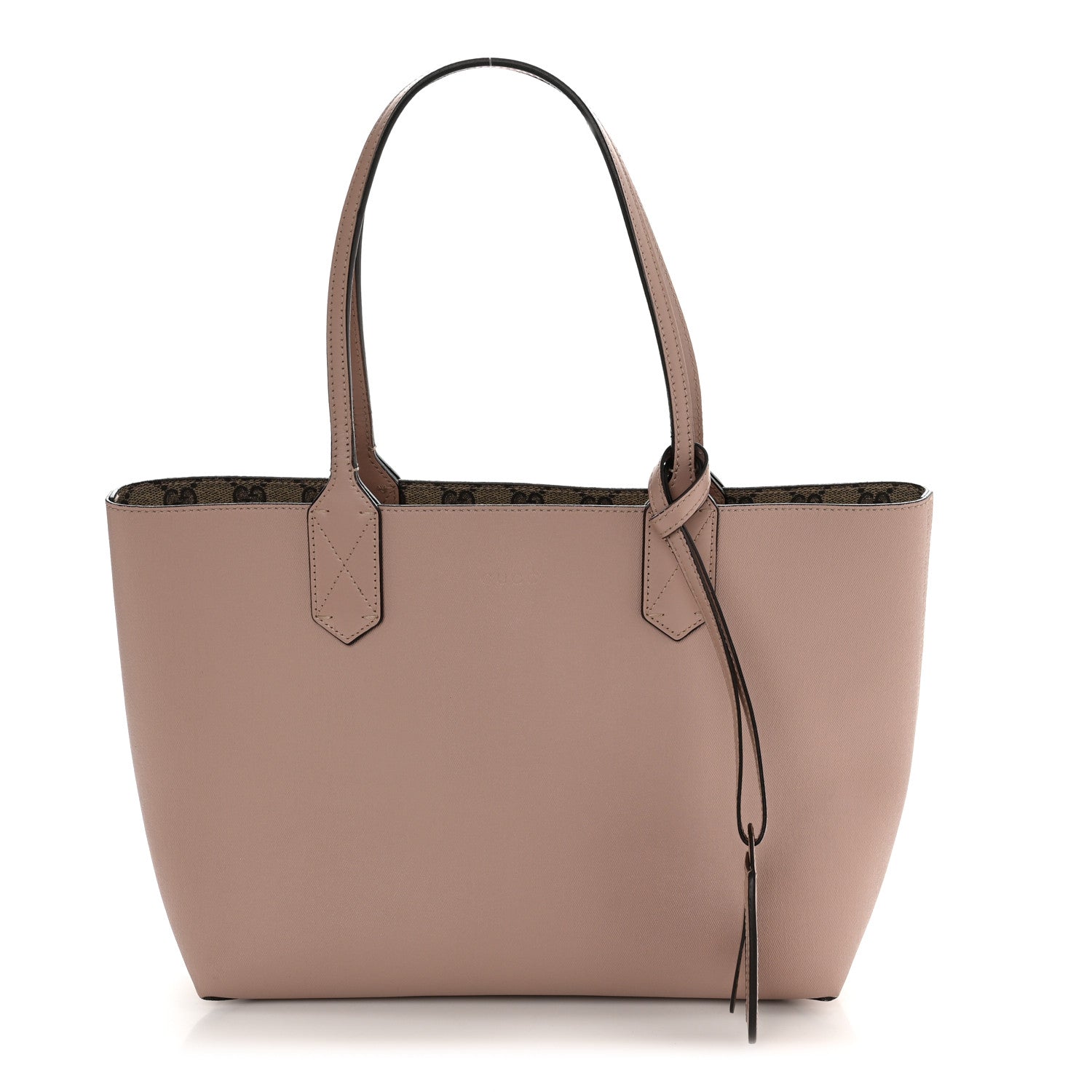 Gucci Textured Calfskin Monogram Small Reversible GG Tote Dark Cipria 3 of 17