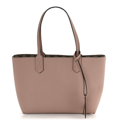 Gucci Textured Calfskin Monogram Small Reversible GG Tote Dark Cipria 3 of 17