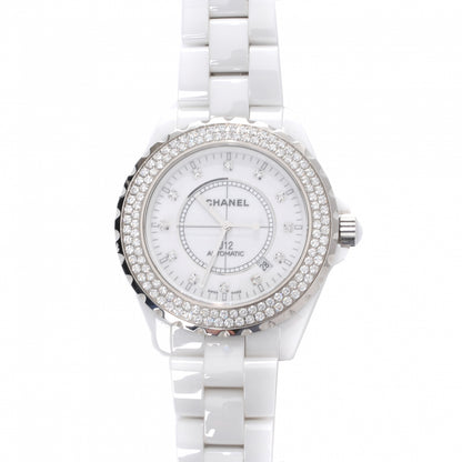 Chanel Stainless Steel Ceramic Diamond Pave Bezel 42mm J12 Automatic Watch White 1 of 6