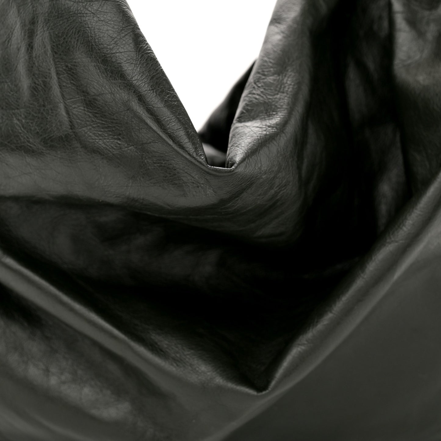 Calfskin Foulard Shoulder Bag Black