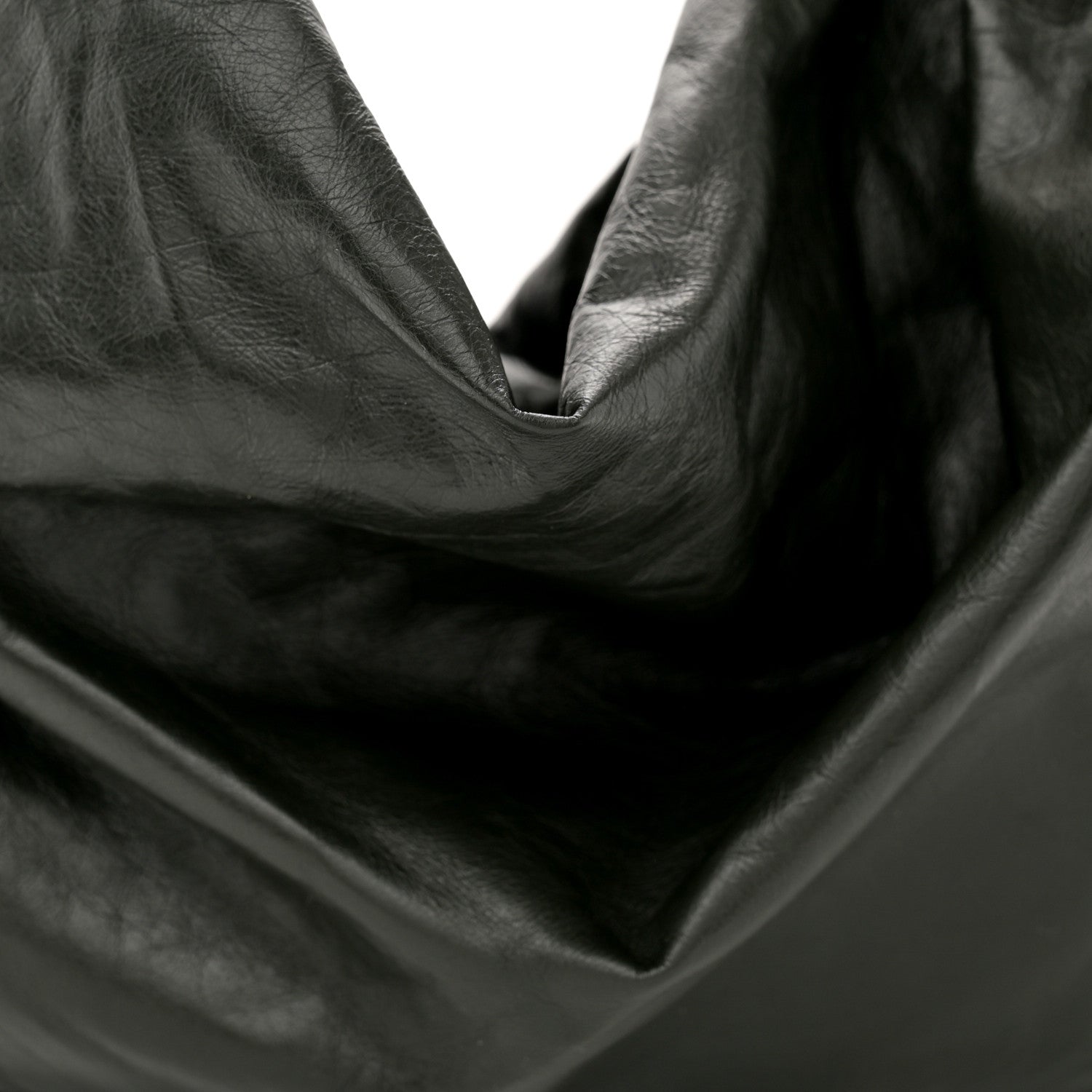 Bottega Veneta Calfskin Foulard Shoulder Bag Black 9 of 11