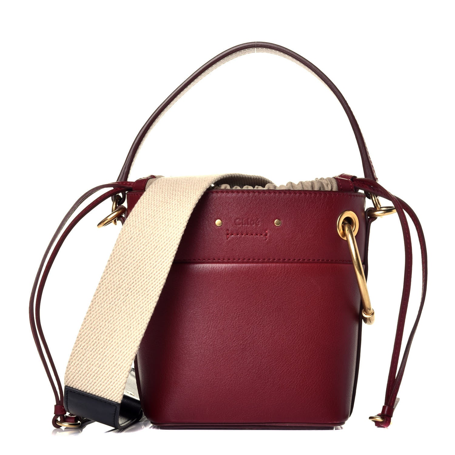 Chloe Smooth Calfskin Mini Roy Bucket Bag Plum Purple 1 of 10