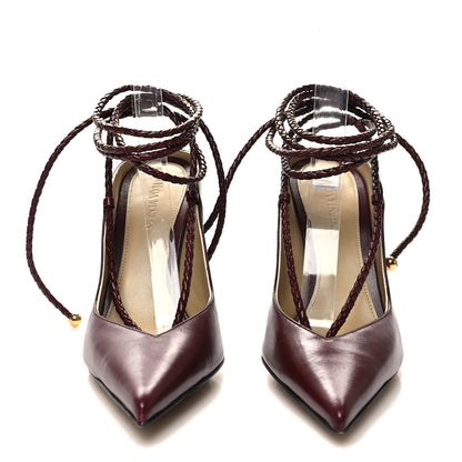 Bottega Veneta Nappa Spritz Pumps 36.5 Cherry 2 of 7