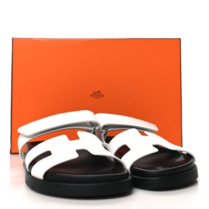 Hermes Calfskin Womens Chypre Sandals 36 White 9 of 9